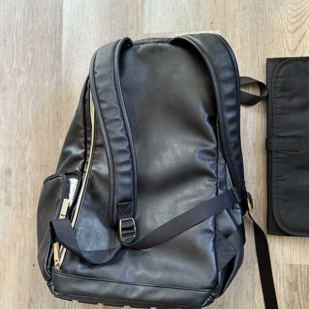 Itzy Ritzy Black Backpack with Gold Accents - Picture 11 of 12
